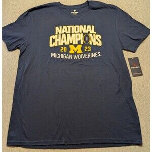 MICHIGAN WOLVERINES 2023 National Championship Tshirt Fanatics T Mens Sz XL